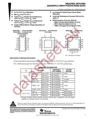 SN74LV00APWR datasheet  